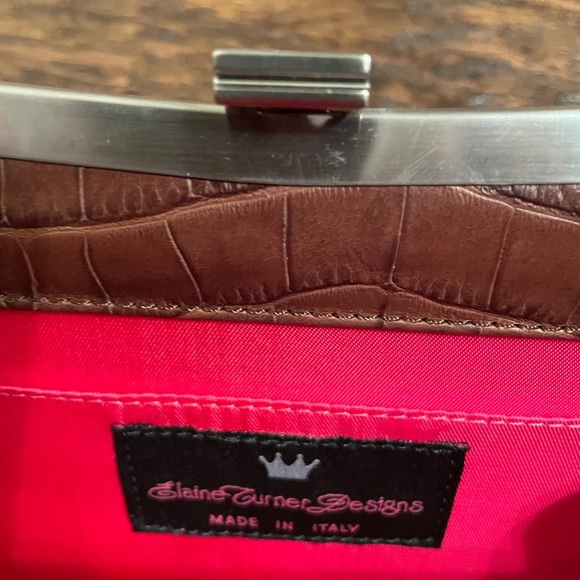 Elaine Turner brown leather handbag - Picture 4 of 11